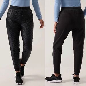 Athleta Solstice Primaloft Eco Insulated Pull On Joggers Black Size 2